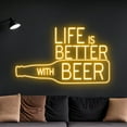 thumbnail image 3 of Handmadetneonsign Custom Life Is Better With Beer Neon Sign, Personalized Beer LED Light, Beer Club, 3 of 5