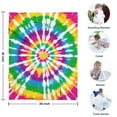 thumbnail image 4 of Rainbow Tie Dye Mandala Pattern Blanket,Comfortable Soft Flannel Throw Blanket,All Season,Warm Lightweight Blankets for Sofa Bed Couch Living Room Chair,30"x40", 4 of 4