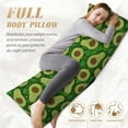 thumbnail image 5 of Disketp Big Colorful Avocados Print Body Pillow Cover - Super Soft 20x54 Body Pillow Case,Long Side Hidden Zipper, 5 of 8