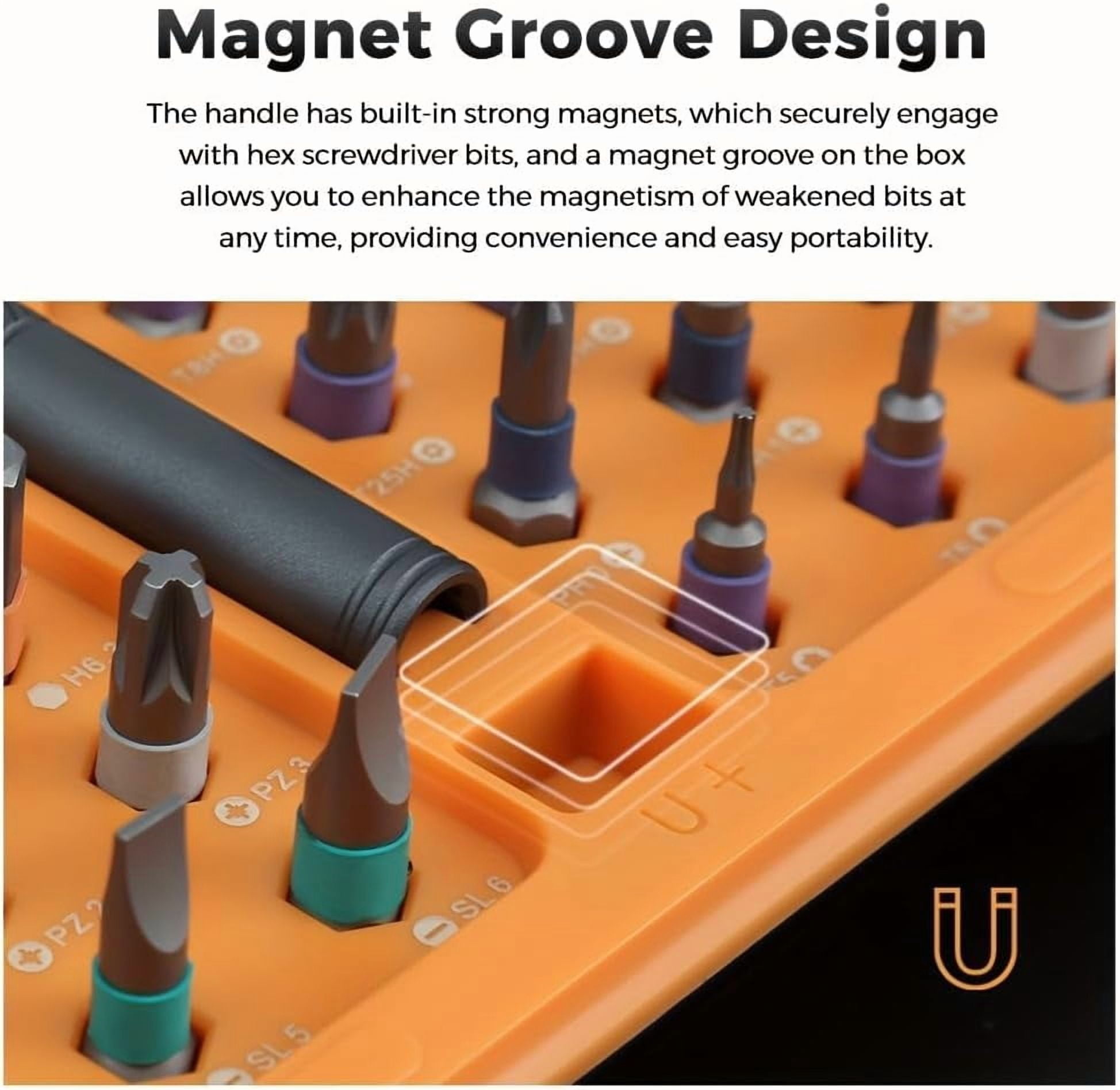 2025 Upgrade Velocitybe 42 in 1 Magnetic Screwdriver Set, Mixture Ratchet Screwdriver Set, Multi Bit Magnetic Drive Sets with Detachable Handle, Repair Tool Kit for Furniture Computer