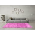 thumbnail image 3 of Ahgly Company Indoor Round Abstract Pink Modern Area Rugs, 7' Round, 3 of 4
