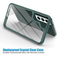 thumbnail image 4 of Casus Shockproof Bumper Hard Clear Back Cover Case for Samsung Galaxy S22 - Green, 4 of 7
