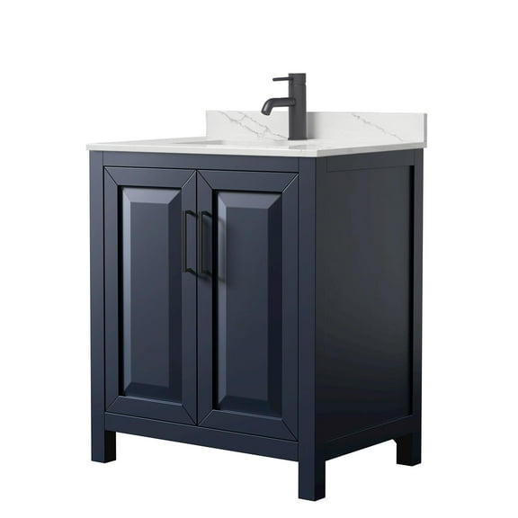 Wyndham Collection Wcv252530s-Qtz-Unsmxx Daria 30" Free Standing Single Basin Vanity Set -