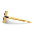 thumbnail image 3 of 14K Yellow Gold Ring Band Themed Antiqued Sideways Cross, Size 5, 3 of 5