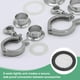 thumbnail image 4 of Uxcell 2-Pack 10 Mesh Junta Sanitaria FKM de 1.5 Pulgadas con Pantalla de Acero Inoxidable Junta Tri-clover Negra, 4 of 6