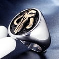thumbnail image 5 of ZMY Home Stainless Steel Rings Mando's Mythosaur Signet Ring for Men Women (12), 5 of 6