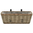 thumbnail image 4 of Pemberly Row Wicker Balcony Planter With Pe Lining Medium in Brown (Set of 2), 4 of 6