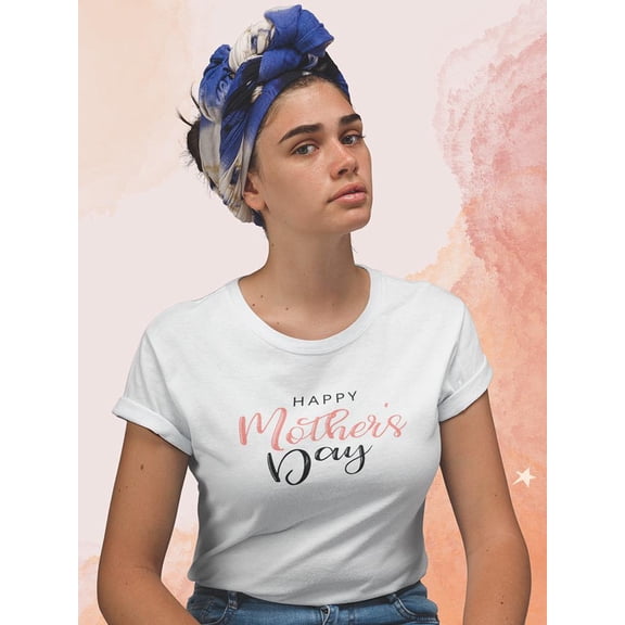 Mothers Day Soft Pink Text Shaped T-Shirt Women -Image by Shutterstock, Female Small