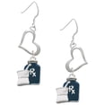 thumbnail image 1 of Delight Jewelry Silvertone Blue Prescription Bottle Open Heart French Earrings, 1 of 4