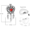 thumbnail image 2 of Heart Urn Keychain for Ashes Dream Catcher Cremation Jewelry for Ashes Pendant Hollow Mini Urn Keepsake Memorial Jewelry, 2 of 4