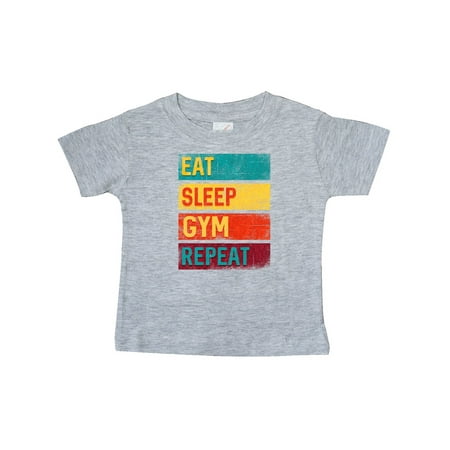 

Inktastic Fitness Eat Sleep Gym Repeat Gift Baby Boy or Baby Girl T-Shirt