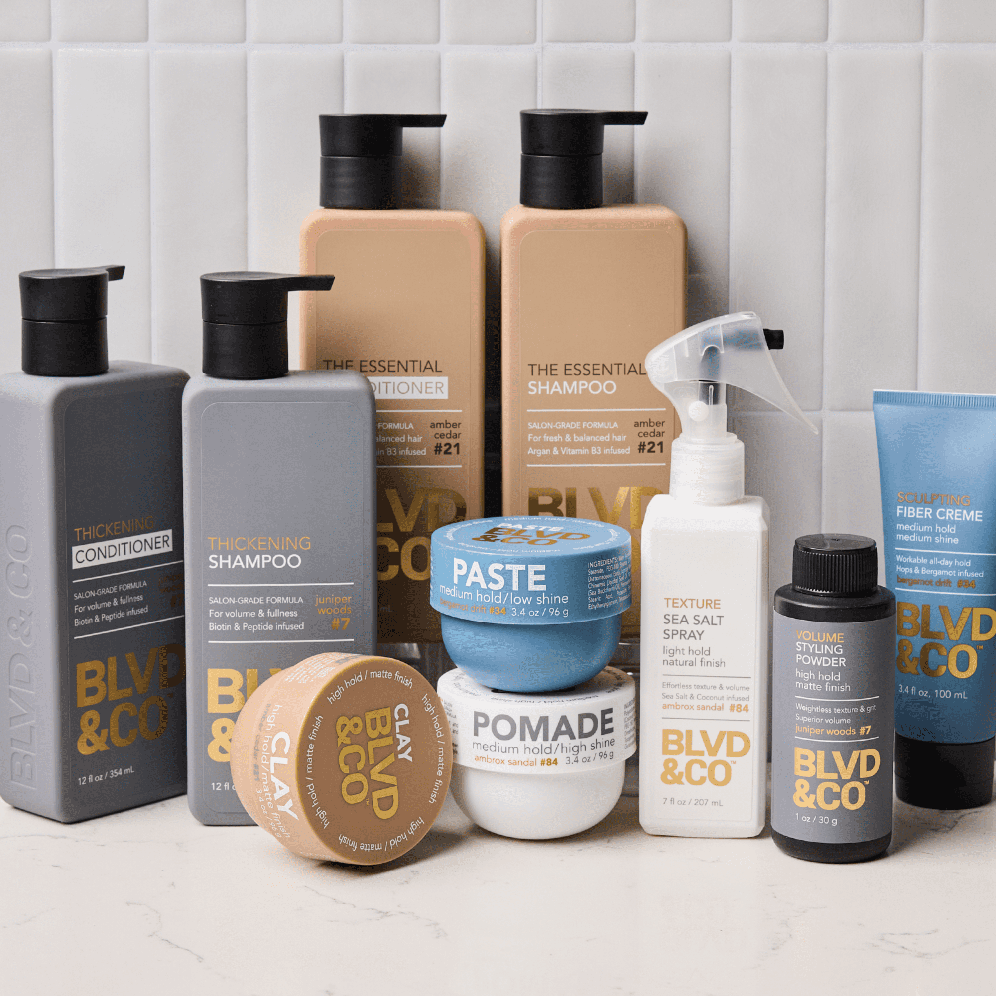 BLVD & Co Men's Thickening Conditioner with Biotin & Peptides, Volumizing and Sulfate-Free