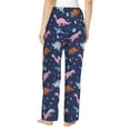 thumbnail image 3 of Goofa Dinosaur Printed Soft Pajama Pants for Women, Wide Leg Comfy Casual Lounge Yoga Pants-Large, 3 of 9