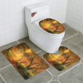 thumbnail image 1 of Juego de alfombras de baño de 3 piezas ABPHQTO, Alfombra de baño, Alfombra de contorno, Tapa de inodoro, 1 of 2