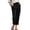 Black, variant on Utility Pants Women Straight Leg Button Front Casual Cargo Trousers Khaki M