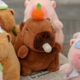 thumbnail image 5 of Gift Kids Stuffed Animals Bag Decoration Toy Accessories Multicolor Simulation Capybara Pendant Fluffty Animal Doll Plush Capybara Keychain 2, 5 of 8