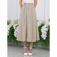 thumbnail image 4 of DARING DIVA Women's A Line Elastic High Waist Maxi Skirts S Beige, 4 of 6