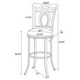 thumbnail image 4 of Pemberly Row 30" Metal & Faux Leather Swivel Bar Stool in Coffee Brown/Espresso, 4 of 5
