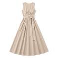 thumbnail image 7 of XuJwPNcy Dresses for Women Sleeveless Tie Front Aline Dress Round Neck Thin Maxi Dresses Ladies Summer Comfortable Clothes, 7 of 7
