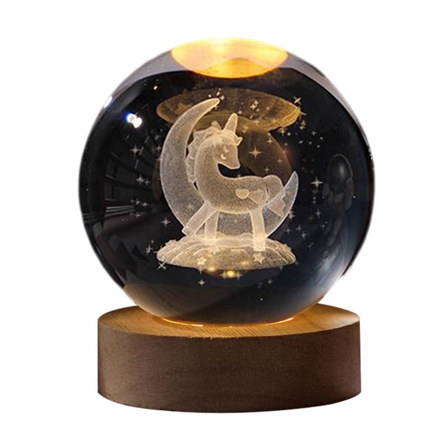 PENGXIANG EASTIN Crystal Ball Night Light Handicraft USB Plug-in Bedside Lamp Lighting Ornament