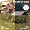 thumbnail image 4 of Ladcaser Chicken Coop 130"x40" Chicken Runs for Yard with Cover Outdoor Metal Chicken Coop for Small Animals Duck Rabbit Hen, 4 of 8