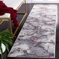 thumbnail image 2 of SAFAVIEH Craft Elouise Abstract Runner Rug, Grey/Wine, 2'3" x 8', 2 of 8