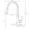 thumbnail image 2 of Costway Motion Sense Robinet de Cuisine Sans Contact avec Tirette Double Poignée Chromé, 2 of 8