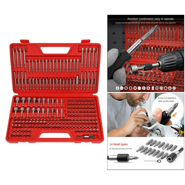 208 Pack Screwdriver Bits with Storage Box for