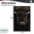 thumbnail image 4 of Stupell Industries Rustic Lodge Bison Portrait Close Up Black Floating Frame Canvas Art, 17 x 25, by Creative Studio, 4 of 8