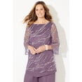 thumbnail image 4 of Catherines Women's Plus Size Sequin Chiffon Duet Blouse, 4 of 6