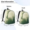 thumbnail image 2 of Honeii Fog Forest Print Canvas Backpack for School & Outdoor,Laptop Excursion Backpack,Notebook School Bookbag For Men Women,for Work, Travel, and Everyday Use-Medium, 2 of 5