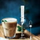 thumbnail image 3 of Espumador de leche eléctrico multiusos Batidora de mano de carga USB para batidor de café Mezclador de bebidas de espuma de leche Frappe Huevo blanco Soledad Vaporizador de leche, 3 of 8