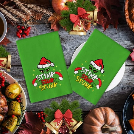 

Act Now! Gomind 9.84 x19.6 Christmas Gr1nch Kitchen Towels Dishcloth Gr1nch Christmas Party Supplies Happy Christmas Gr1nch Dish Hand Towels for Drying Cleaning Cooking And Baking F