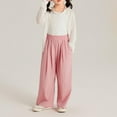 thumbnail image 5 of Otqutp Girls Wide Leg Sweatpants Flowing Loose Baggy Pants Cute Track Pants for Teen Straight Leg Activewear Joggers, 5 of 8