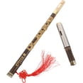 thumbnail image 2 of FRCOLOR Learning Flute Dizi Chinese Instrument Aged Rosewood Dizi F Key Practical Traditional Bawu, 2 of 4