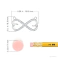 thumbnail image 3 of ANGARA Lab Grown Diamond Sideways Infinity Heart Necklace for Women in 14K White Gold (Size-1.3mm| Color-F-G| Clarity-VS) | Anniversary, Jewelry Gift for Women | Lab-Grown Diamond Necklace, 3 of 6