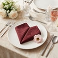 thumbnail image 3 of Unique Bargains 6Pcs Satin Washable Reusable Cloth Napkins Red 20x20inch, 3 of 6