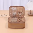 thumbnail image 2 of trousse De Toilette En Cuir Pu Pour Femmes - Marron, Grand Sac Cosmtiques Pour Hommes, Trousse Cosmtiques, Organisateur De Voyage Pour Hommes Et, 2 of 5