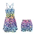 thumbnail image 3 of KEIAHUAN Rainbow Leopard Print Tennis Dress for Women with Pocket Quick Dry Golf Dress with Shorts Spaghetti Strap Golf Outfits 2 Piece Set Casual Summer Athletic Dresses Large, 3 of 7