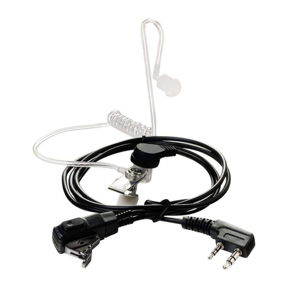 Proster 2-Pin Walkie Talkie Earpiece PTT MIC Covert Acoustic Tube Earpiece Headset for Kenwood PUXING Baofeng UV-5R UV-5RA 888S 