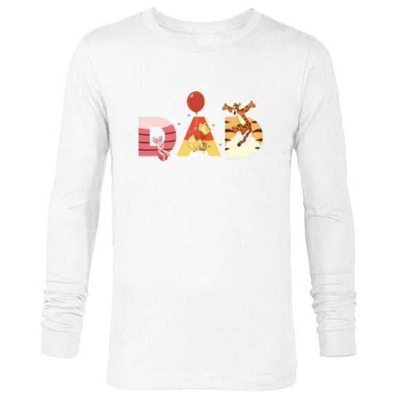 Disney Winnie the Pooh and Friends Dad Father’s Day Birthday - Long Sleeve T-Shirt for Men - Customized-White