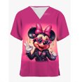 thumbnail image 3 of Uniformes médicos de enfermera con estampado de Mickey Mouse de Disney, cuello en V, manga corta, bolsillo, ropa de trabajo, uniformes médicos, accesorios, 3 of 5