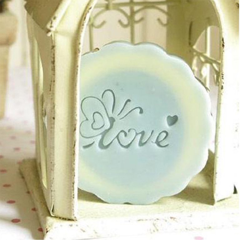 LOVE Word Valentine's Day Flower Cartoon Pattern Soap Stamp