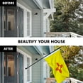 thumbnail image 3 of G128 Combo Pack: 5 Ft Tangle Free Aluminum Spinning Flagpole (Black) & New Mexico NM State Flag 2x3 Ft, ToughWeave Series Embroidered 300D Polyester | Pole with Flag Included, 3 of 9