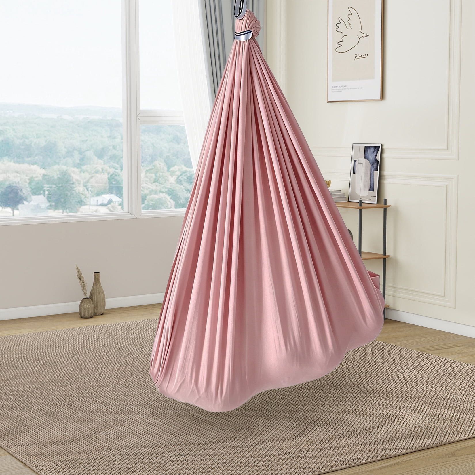 Sensory Swing for Kids - 55" x 59" Dual-Layer Therapy Swing for Autism, ADHD & Sensory Needs, Calming Hug Effect, 360° Swivel, Indoor/Outdoor Use, Supports Up to 300 Lbs
