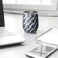 thumbnail image 3 of Modern 12oz Stainless Steel Insulated Wine Tumbler with Lid and Straw – Double Wall Vacuum Mug for Hot & Cold Drinks, 304 Steel Interior, Sweat-Free Design, 3 of 5