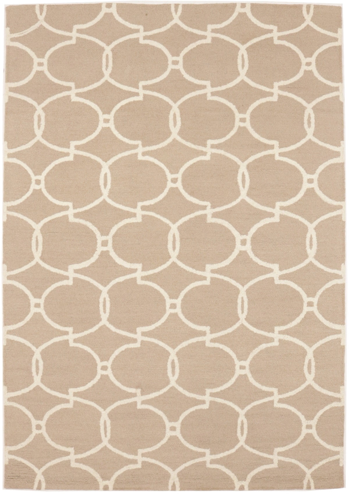 Beige Cream Trellis 5X8 Hand-Tufted Modern Rug - Walmart.com