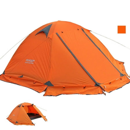 2 Person Portable Folding Waterproof Tent Easy Setup Lightweight 4 Seasons Tent for Outdoor Camping Hiking Backpacking Climbing, Travel with a Living Room