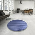 thumbnail image 3 of Ahgly Company Indoor Round Patterned Cornflower Blue Area Rugs, 7' Round, 3 of 6
