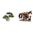 thumbnail image 1 of Colección De Bonsáis Artificiales, Plantas Artificiales, Centros De Mesa, Estatua De Caballo, Adorno, Decoración De Escritorio, Escultura De Resina, Figura, Decoración Para El Hogar,, 1 of 8